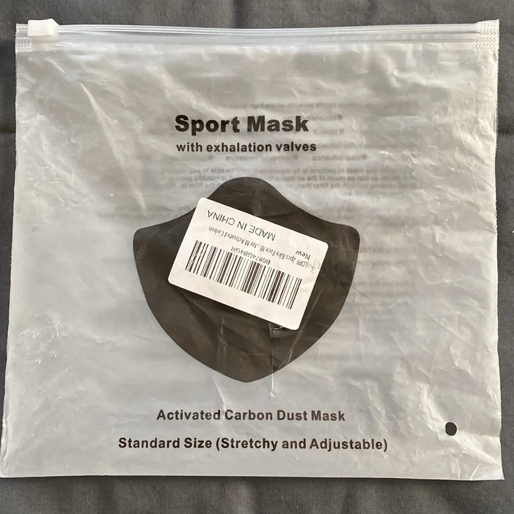 New In The Package Sport Masks With Charcoal Filters